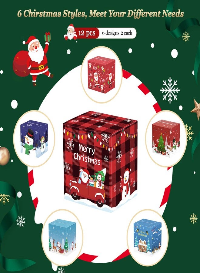 MoKo Christmas Money Box for Cash Gift Pull, 12 Pack Surprise Money Gift Box for Kids Adults with 160 Pcs Transparent Bags, A Fun Way to Give Cash to Girls and Boys, Christmas Decor Ideas,Red and Blue - Image 2